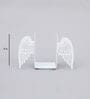 Angels Wing Black Iron Bookend