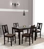 Angelia 4 Seater Dining Set in Wenge Finish