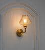 Angelo Metal & Crystal Glass Wall Light (Amber)