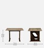 Anglet Sheesham Wood 4 Seater Dining Set In Scratch Resistant Provincial Teak Finish  With Travertine Top