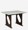 Anglet Sheesham Wood 4 Seater Dining Table In Scratch Resistant Provincial Teak Finish  With Bottochino Top