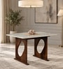 Anglet Sheesham Wood 4 Seater Dining Table In Scratch Resistant Provincial Teak Finish  With Bottochino Top