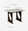 Anglet Sheesham Wood 4 Seater Dining Table In Scratch Resistant Provincial Teak Finish  With Bottochino Top