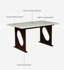 Anglet Sheesham Wood 6 Seater Dining Set In Scratch Resistant Provincial Teak Finish  With Bottochino Top