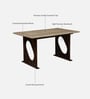 Anglet Sheesham Wood 6 Seater Dining Set In Scratch Resistant Provincial Teak Finish  With Travertine Top