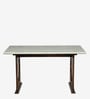 Anglet Sheesham Wood 6 Seater Dining Set In Scratch Resistant Provincial Teak Finish  With Bottochino Top