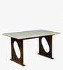 Anglet Sheesham Wood 6 Seater Dining Set In Scratch Resistant Provincial Teak Finish  With Bottochino Top