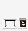 Anglet Sheesham Wood 6 Seater Dining Table In Scratch Resistant Provincial Teak Finish  With Bottochino Top