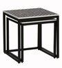Angola Metal Nest Of Tables (Set Of 2) In Black Colour