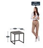 Angola Metal Nest Of Tables (Set Of 2) In Black Colour