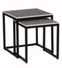 Angola Metal Nest Of Tables (Set Of 2) In Black Colour
