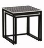 Angola Metal Nest Of Tables (Set Of 2) In Black Colour