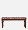 Anika Sheesham Wood Cushioned Bench In Honey Oak Finish