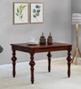 Anika Sheesham Wood 4 Seater Dining Table In Honey Oak Finish