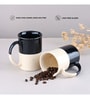 (Set Of 2) Animal Bone Ash Free Stoneware Black & White Coffee Tall Mugs