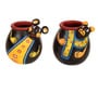 Animal Heads (Set Of 2) Black & Yellow Terracotta Table Vase