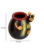 Animal Heads (Set Of 2) Black & Yellow Terracotta Table Vase