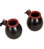 Animal Heads (Set Of 2) Black & Yellow Terracotta Table Vase