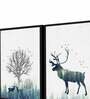 Animal Multicolour Canvas Framed People and Places Art Print Set of 3
