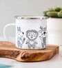 Animals Enamel Printed White 350ml Stainless Steel Coffee Mug