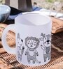 Animals Frosted White 350ml Glass Coffee Mug