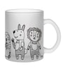 Animals Frosted White 350ml Glass Coffee Mug