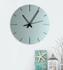 Anippe Engineered Wood Grey Wall Clock
