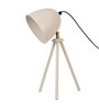 Anis White Teak Wood Tripod Table Lamp
