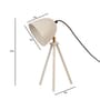 Anis White Teak Wood Tripod Table Lamp