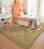 Anit Gold Solid Wool Blend 4 X 6 Feet Tufted Carpet