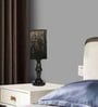 Anitque Intricated Iron Base Metal Night Lamp (Black)