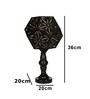 Anitque Intricated Iron Base Metal Night Lamp (Black)