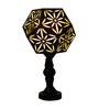 Anitque Intricated Iron Base Metal Night Lamp (Black)