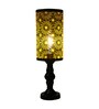 Anitque Intricated Iron Base Metal Night Lamp (Black)