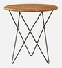 Anitta Mango Wood Cafe Table In Black Finish