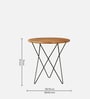 Anitta Mango Wood Cafe Table In Black Finish