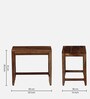 Anitz Sheesham Wood Nest Of Tables in Scratch Resistant Rustic Teak Finish