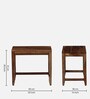 Anitz Sheesham Wood Nest Of Tables in Scratch Resistant Rustic Teak Finish