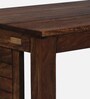 Anitz Sheesham Wood Nesting Coffee Table Set in Scratch Resistant Provincial Teak Finish With Stools