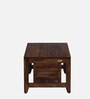 Anitz Sheesham Wood Nesting Coffee Table Set in Scratch Resistant Provincial Teak Finish With Stools