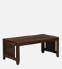 Anitz Sheesham Wood Nesting Coffee Table Set in Scratch Resistant Provincial Teak Finish With Stools