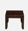 Anitz Sheesham Wood Nesting Coffee Table Set in Scratch Resistant Provincial Teak Finish With Stools