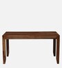 Anitz Solid Wood 6 Seater Dining Table in Scratch Resistant Rustic Teak Finish