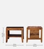 Anitz Sheesham Wood Nesting Coffee Table Set In Warm Walnut Finish