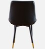 Anjaneya Leatherette Dining Chair In Black Colour