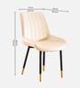 Anjaneya Leatherette Dining Chair In Off White Colour