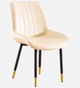 Anjaneya Leatherette Dining Chair In Off White Colour