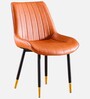 Anjaneya Leatherette Dining Chair In Orange Colour