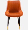 Anjaneya Leatherette Dining Chair In Orange Colour