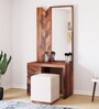 Ankara Dresser With Stool in Walnut Colour